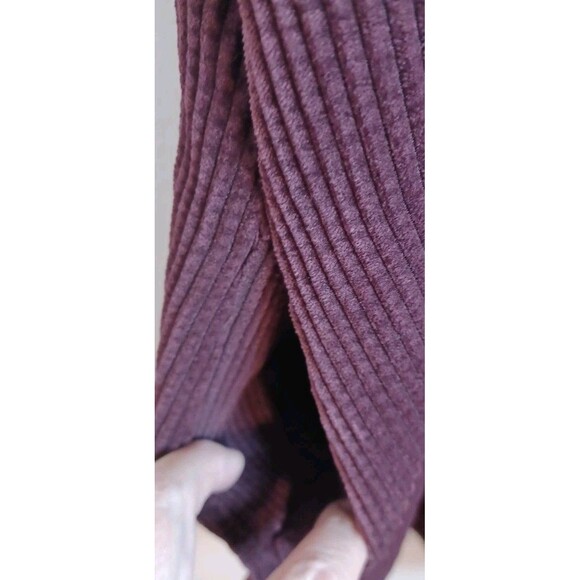 Who What Wear Babydoll Corduroy Dress Large Dark Red Maroon Pockets Puff Sleeve - Picture 7 of 9